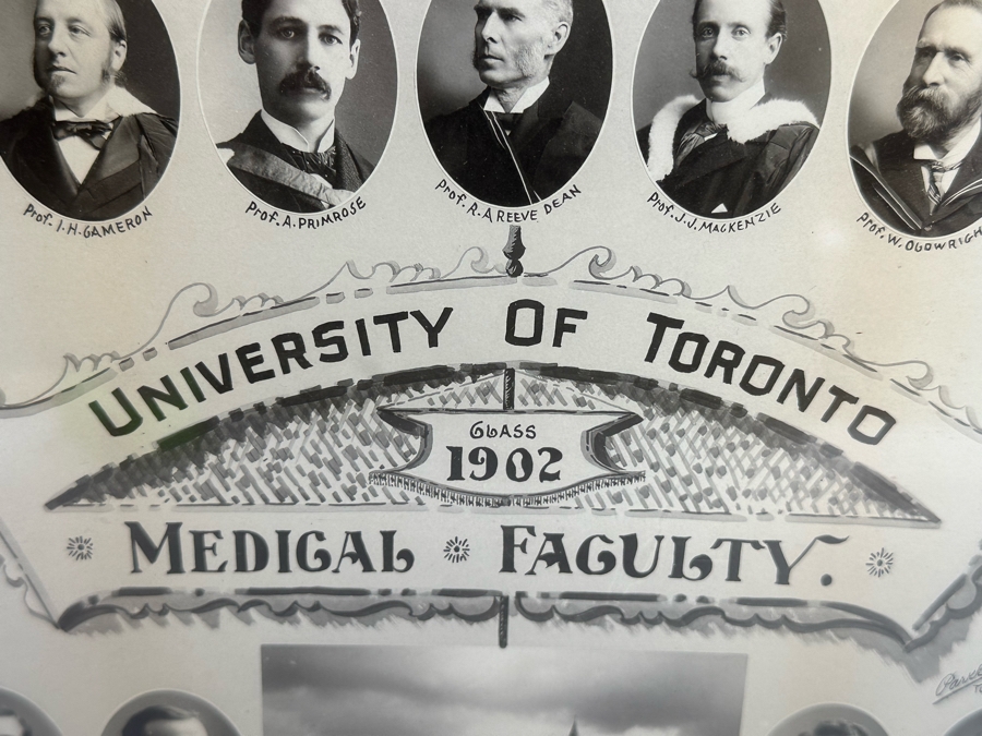 Antique 1902 University Of Toronta Medical Faculty Portraits Photographs 19 X 15 Framed 30 X 26 [Photo 13]