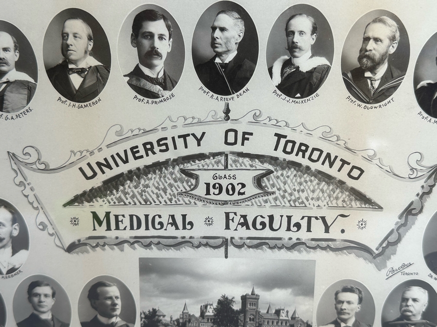 Antique 1902 University Of Toronta Medical Faculty Portraits Photographs 19 X 15 Framed 30 X 26 [Photo 7]