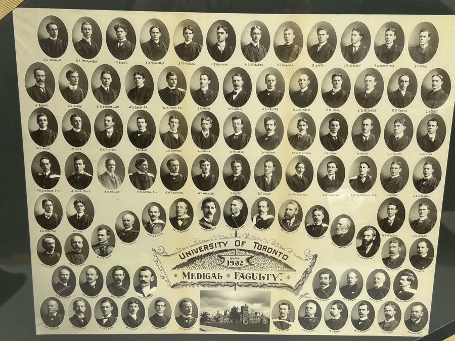 Antique 1902 University Of Toronta Medical Faculty Portraits Photographs 19 X 15 Framed 30 X 26 [Photo 5]