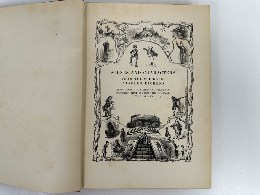 Antique 1908 Book Scenes And Characters From The Works Of Charles Dickens Being Eight Hundred And Sixty-Six Drawings Published By Chapman And Hall, Limited London England 8.25 X 11 [Photo 4]
