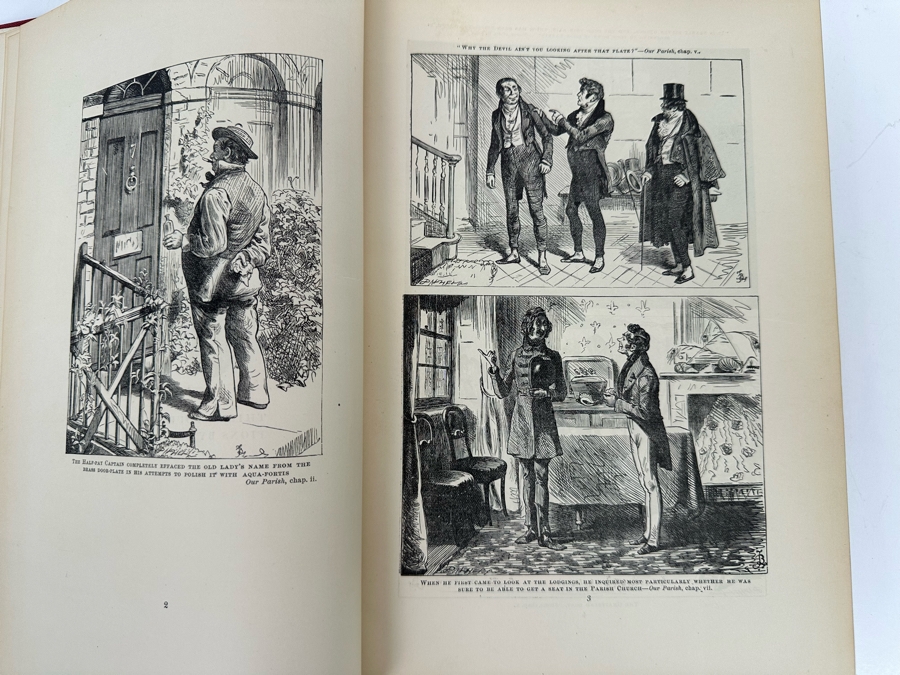 Antique 1908 Book Scenes And Characters From The Works Of Charles Dickens Being Eight Hundred And Sixty-Six Drawings Published By Chapman And Hall, Limited London England 8.25 X 11 [Photo 9]