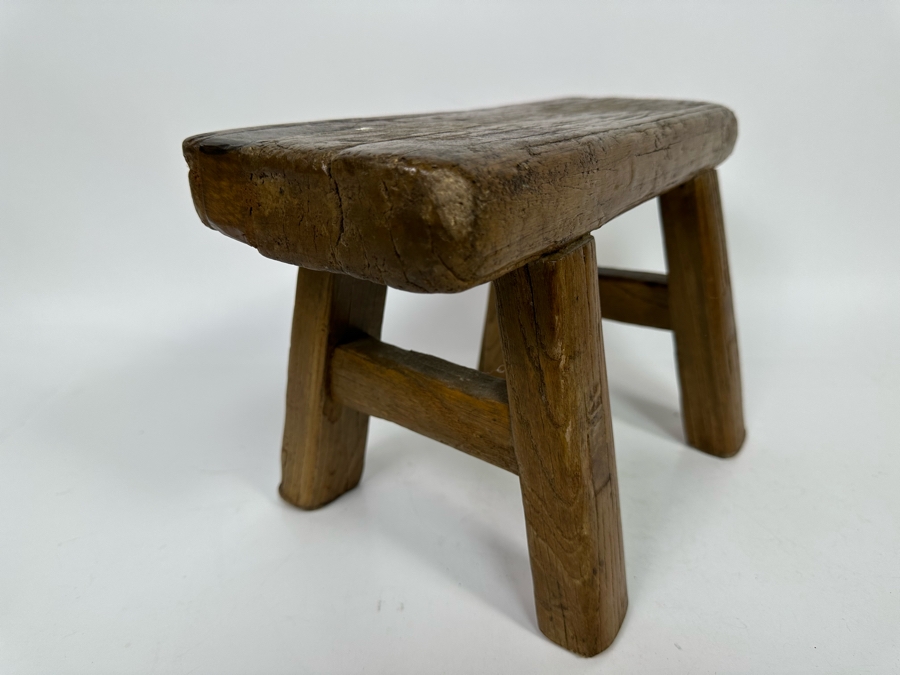 Primitive Wooden Step Stool 12.5W X 5D X 8H [Photo 9]