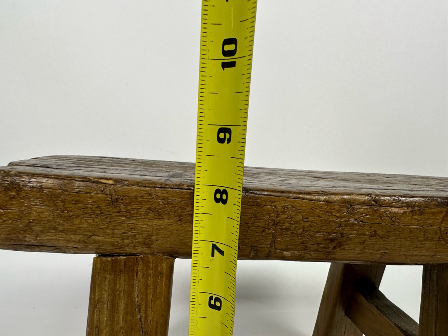 Primitive Wooden Step Stool 12.5W X 5D X 8H [Photo 14]