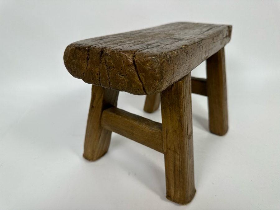 Primitive Wooden Step Stool 12.5W X 5D X 8H [Photo 7]