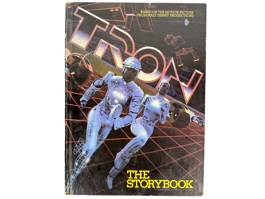First Edition 1982 TRON Disney Movie Hardcover Storybook By Lawrence Weinberg