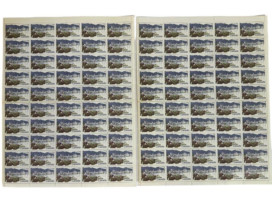 100 MINT Canda $1 Postage Stamps Vancouver Landscape $100 Canadian Dollar Value