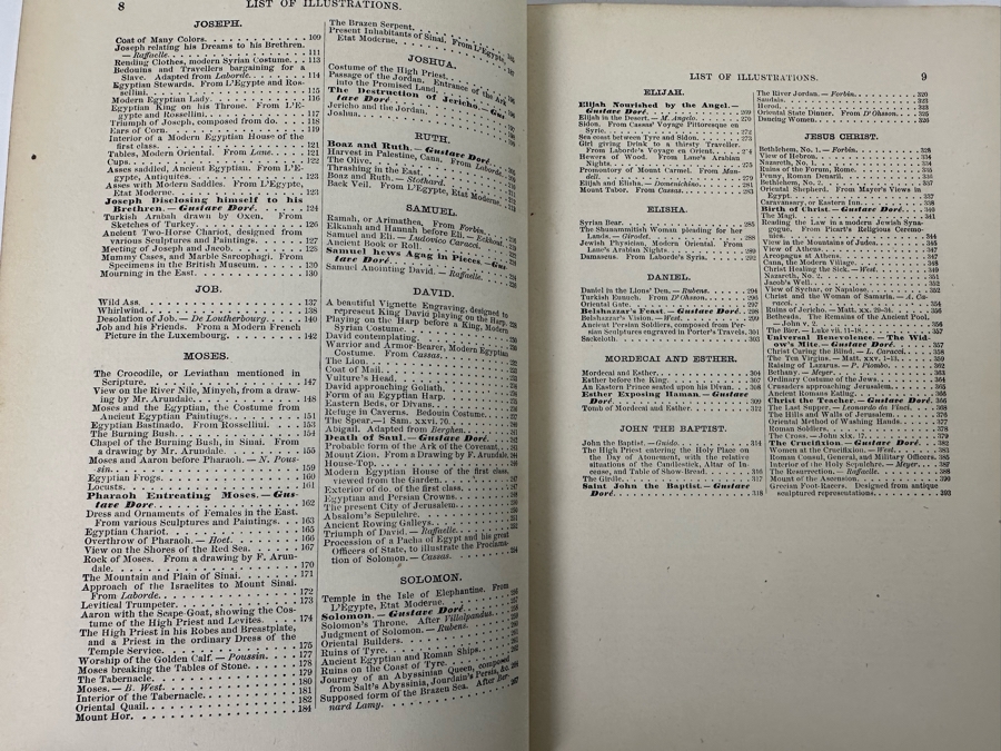 Antique 1880 Book Illustrated Bible Biography With Illustrations By Gustave Dore [Photo 12]