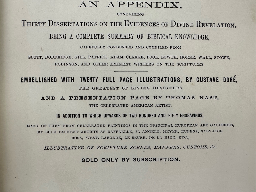 Antique 1880 Book Illustrated Bible Biography With Illustrations By Gustave Dore [Photo 6]