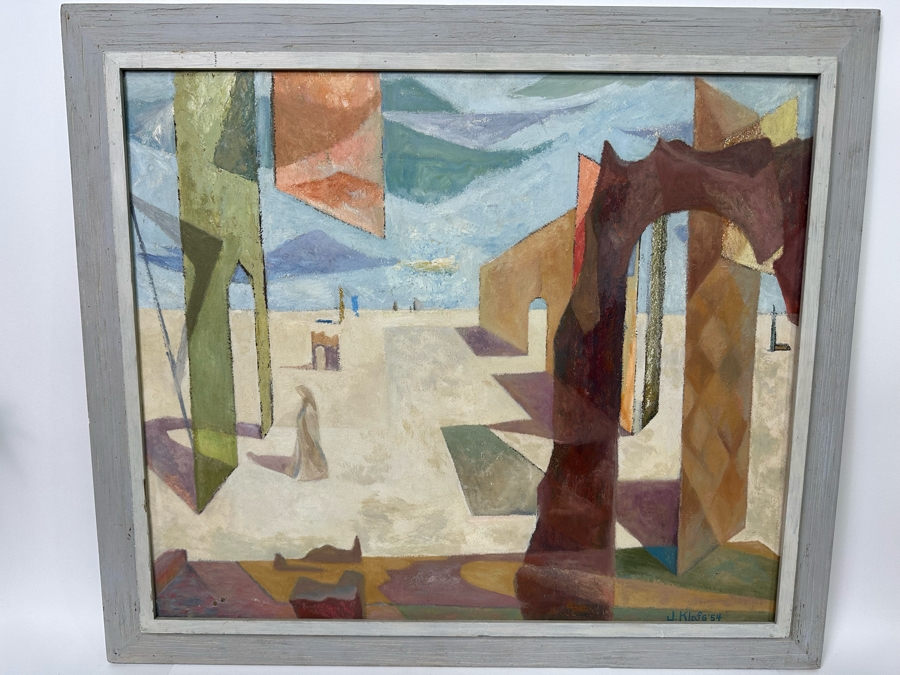 Jean Klafs Original Abstract Expressionist Painting On Board Titled Phantasmagoria 28 X 24 Framed 33 X 29 [Photo 2]