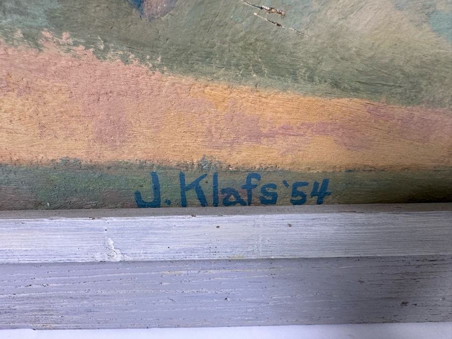 Jean Klafs Original Abstract Expressionist Painting On Board Titled Phantasmagoria 28 X 24 Framed 33 X 29 [Photo 6]