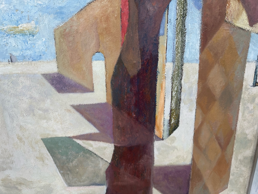 Jean Klafs Original Abstract Expressionist Painting On Board Titled Phantasmagoria 28 X 24 Framed 33 X 29 [Photo 8]