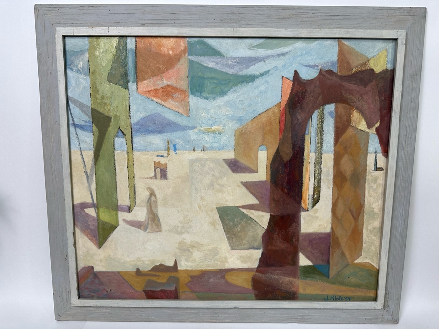 Jean Klafs Original Abstract Expressionist Painting On Board Titled Phantasmagoria 28 X 24 Framed 33 X 29 [Photo 3]