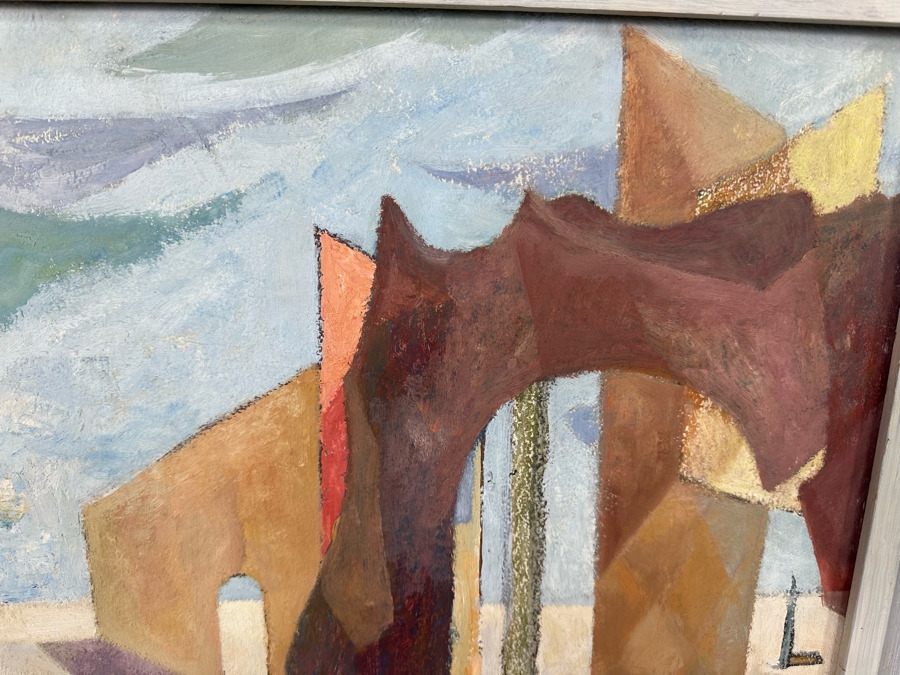 Jean Klafs Original Abstract Expressionist Painting On Board Titled Phantasmagoria 28 X 24 Framed 33 X 29 [Photo 9]