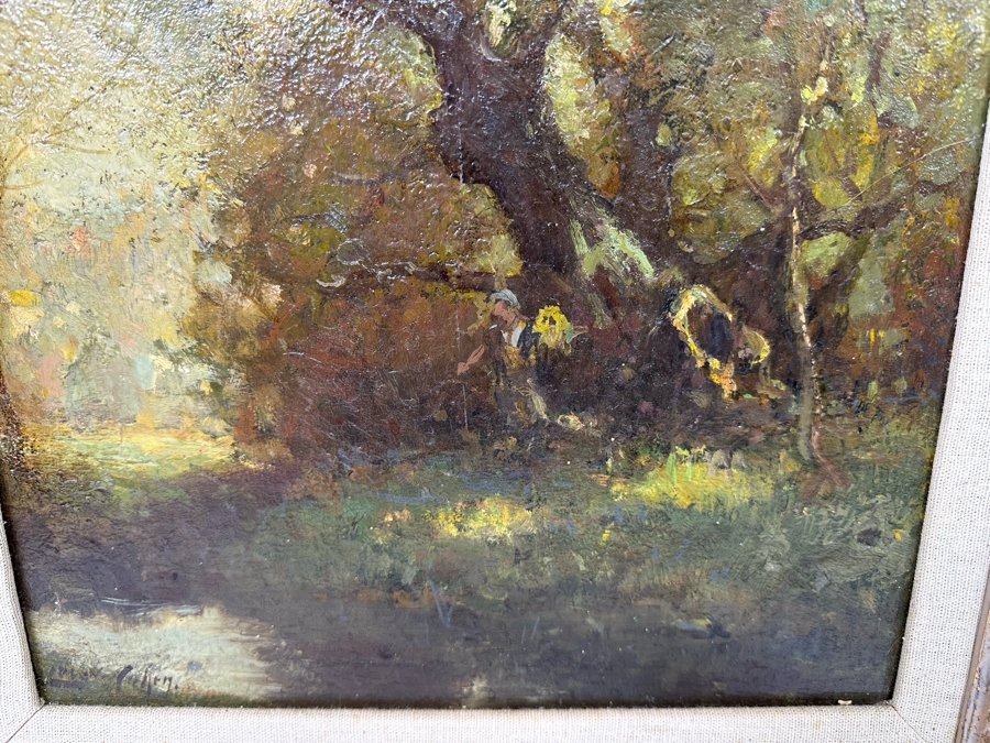 Lewis Cohen (1858-1915, London/NYC) Original Painting 12 X 16 Framed 18 X 22 [Photo 7]