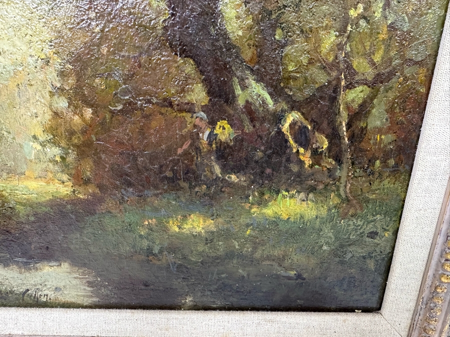 Lewis Cohen (1858-1915, London/NYC) Original Painting 12 X 16 Framed 18 X 22 [Photo 11]