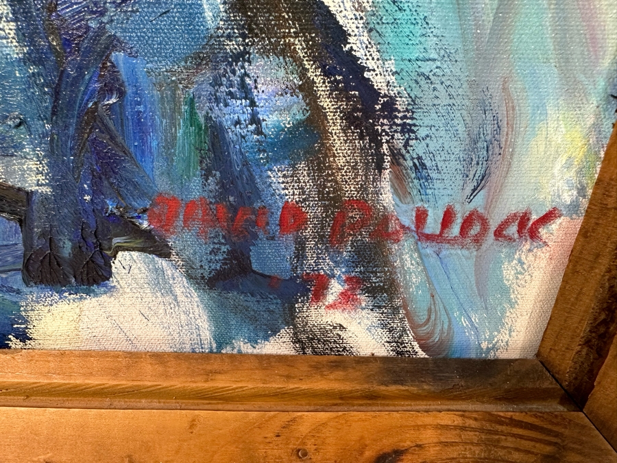 David Pallock (1906-1977, Massachusetts) Original Painting On Canvas Of Boy Holding Toy Sailboat Dated ’73 24 X 36 Framed 29 X 41 [Photo 8]