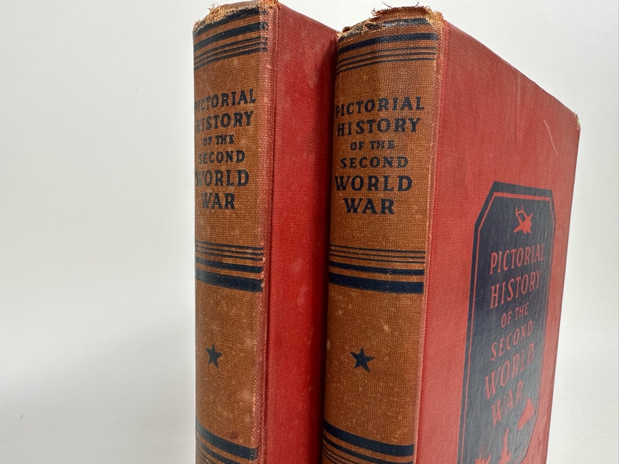 First Edition Book Set Pictorial History Of The Second World War 1944 Vol. 1 & 2 [Photo 4]