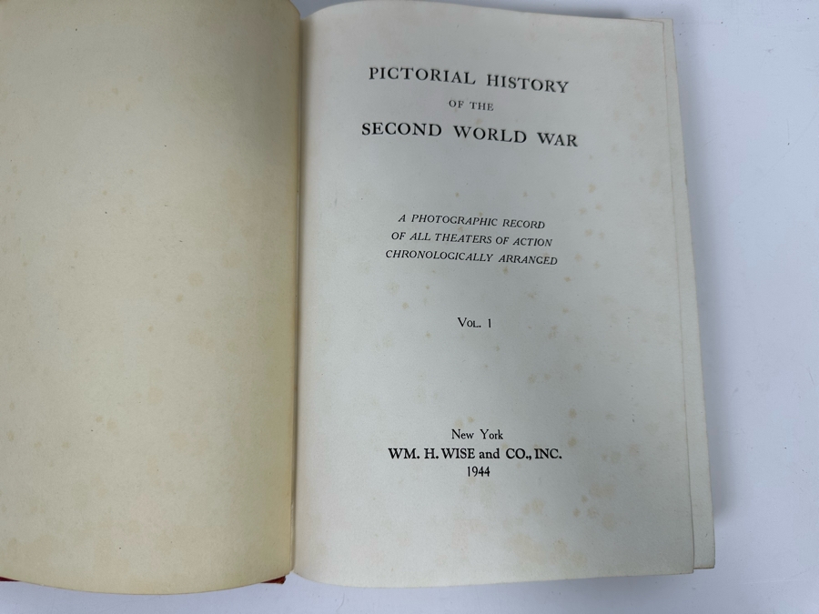 First Edition Book Set Pictorial History Of The Second World War 1944 Vol. 1 & 2 [Photo 7]