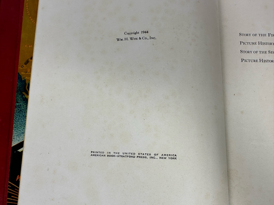 First Edition Book Set Pictorial History Of The Second World War 1944 Vol. 1 & 2 [Photo 8]