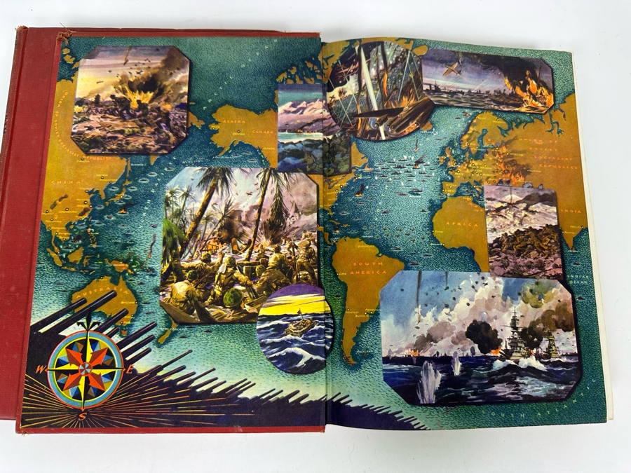 First Edition Book Set Pictorial History Of The Second World War 1944 Vol. 1 & 2 [Photo 6]