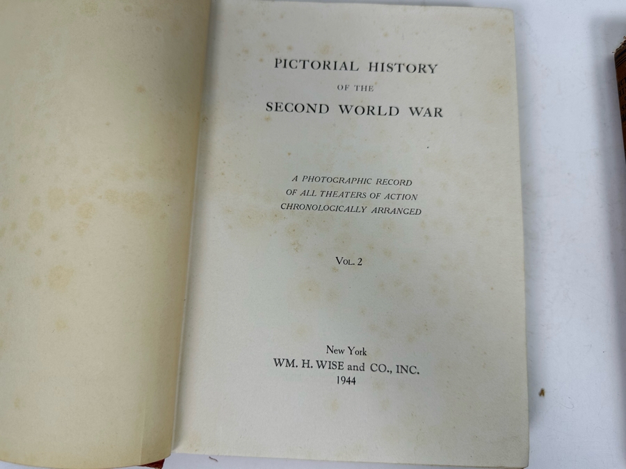 First Edition Book Set Pictorial History Of The Second World War 1944 Vol. 1 & 2 [Photo 14]