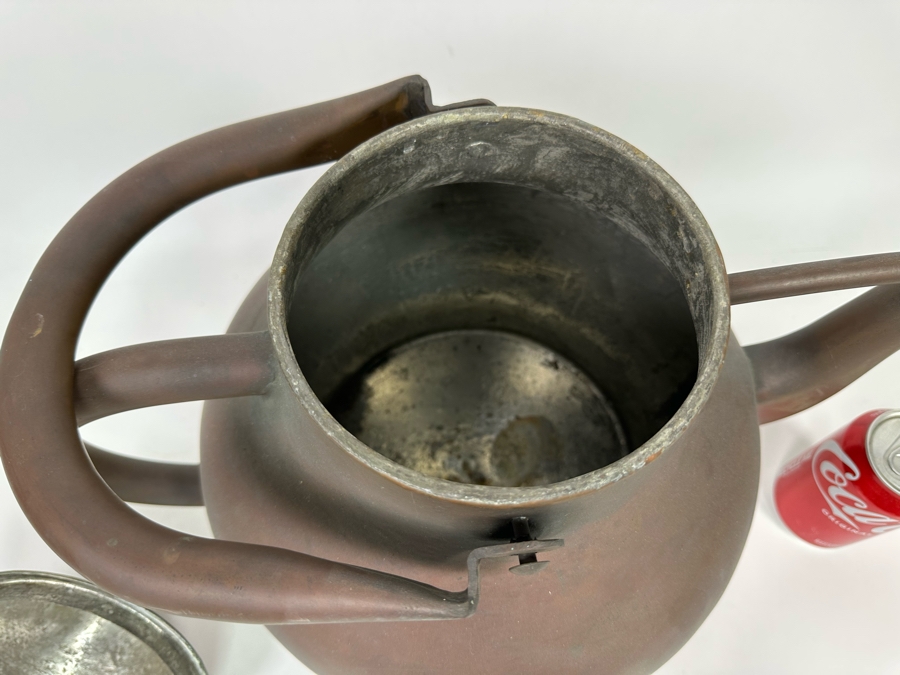 Large Signed Copper Teapot 19W X 15.5H [Photo 7]