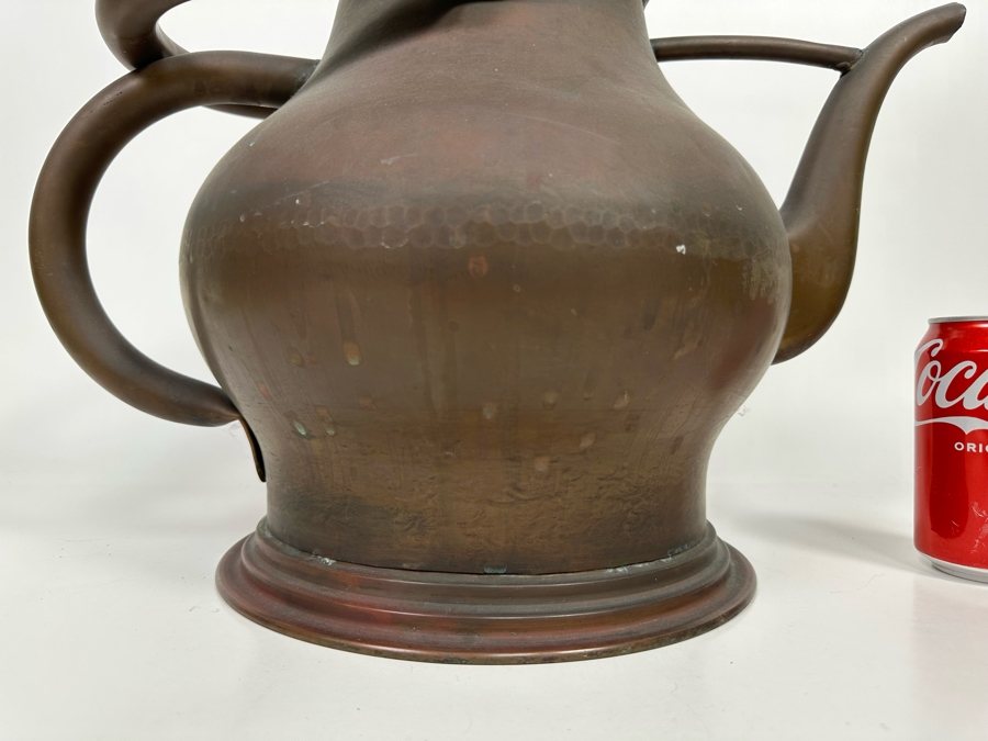 Large Signed Copper Teapot 19W X 15.5H [Photo 4]