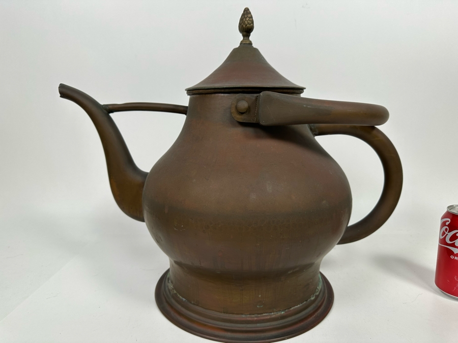 Large Signed Copper Teapot 19W X 15.5H [Photo 9]