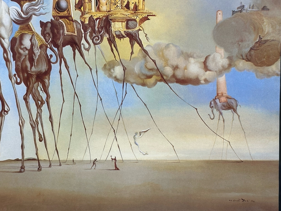 Salvador Dali Poster La Tentation De St. Antoine Framed 16 X 20 Salvador Dali Poster La Tentation De St. Antoine Framed 16 X 20