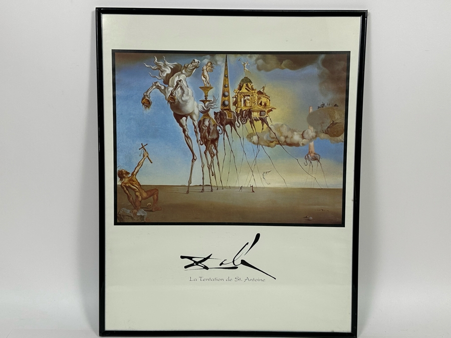 Salvador Dali Poster La Tentation De St. Antoine Framed 16 X 20