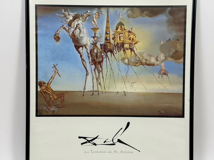 Salvador Dali Poster La Tentation De St. Antoine Framed 16 X 20