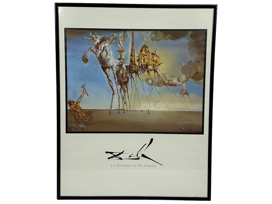 Salvador Dali Poster La Tentation De St. Antoine Framed 16 X 20 [Photo 1]