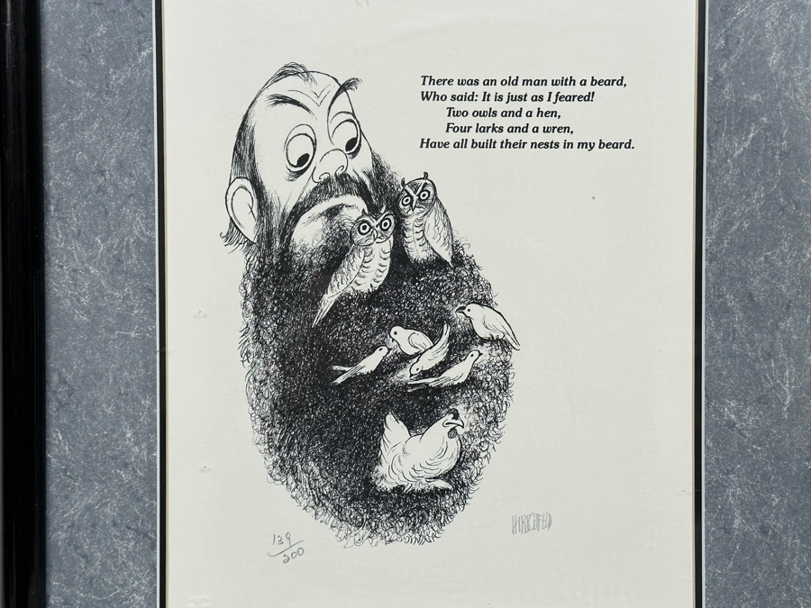 Al Hirschfeld Signed Limited Edition Print 139 Of 200 10.5 X 14 Framed 17.5 X 20.5 [Photo 3]