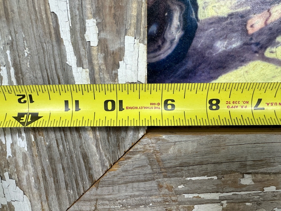 Linda Scharck La Jolla, CA “Vintage Tractor” Signed And Titled On Back 9.5 X 9.5 Framed 18.5 X 18.5 [Photo 8]