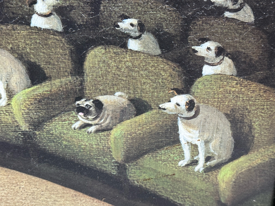 Framed Giclee Print RCA Nipper Dogs 23W X 19.5 Framed 28.5 X 24 [Photo 5]