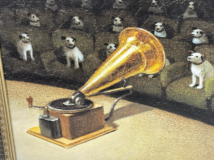 Framed Giclee Print RCA Nipper Dogs 23W X 19.5 Framed 28.5 X 24 [Photo 3]