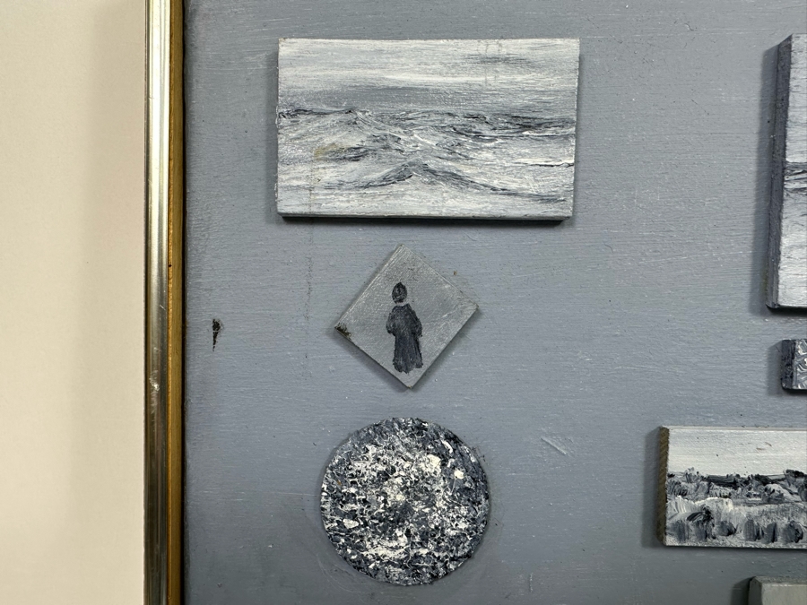 Carmen Z. Simpkins Original Board On Board Collage Paintings Framed 19 X 16.5 [Photo 11]