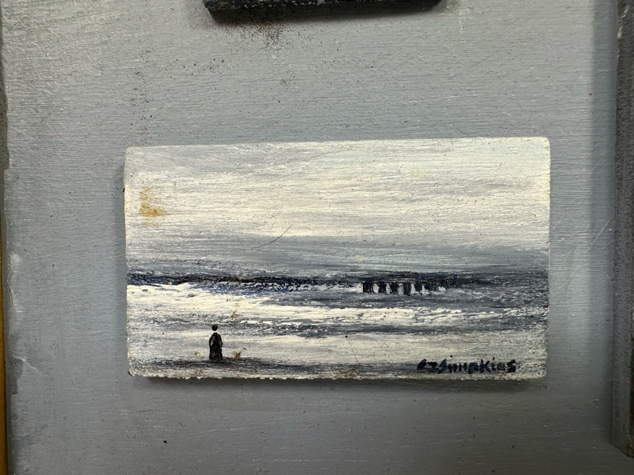 Carmen Z. Simpkins Original Board On Board Collage Paintings Framed 19 X 16.5 [Photo 10]