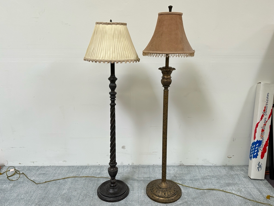 Pair Of Floor Lamps 55H & 58H [Photo 3]