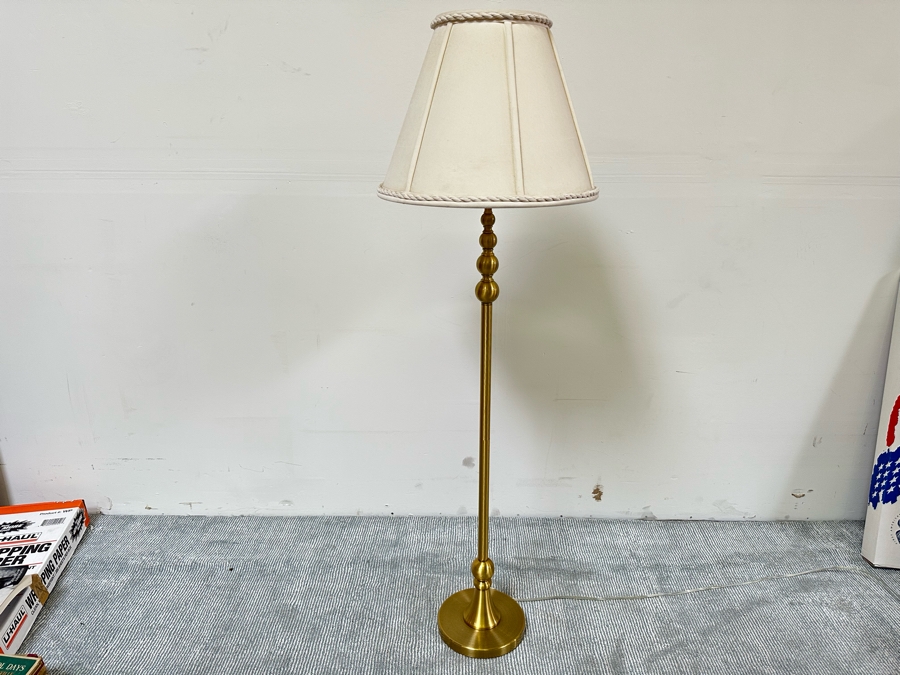 Gold Tone Floor Lamp 57H [Photo 2]