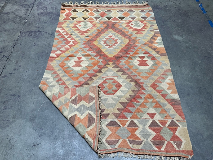 Vintage Handmade Turkish Kilim Area Rug 45.5 X 72 [Photo 6]