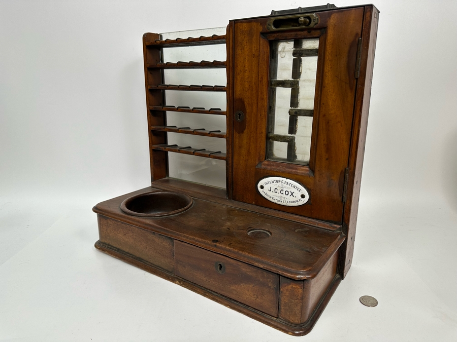 J. C. Cox Double Sided 19th Century English Pub Till Early Antique Cash Register London England 17W X 9D X 16H [Photo 14]