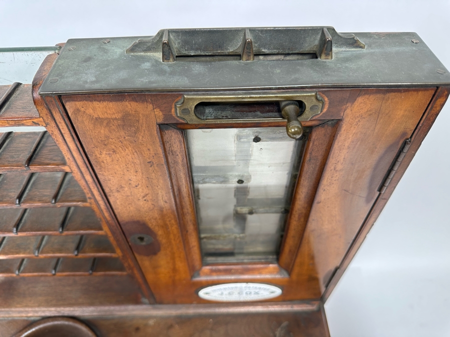 J. C. Cox Double Sided 19th Century English Pub Till Early Antique Cash Register London England 17W X 9D X 16H [Photo 13]