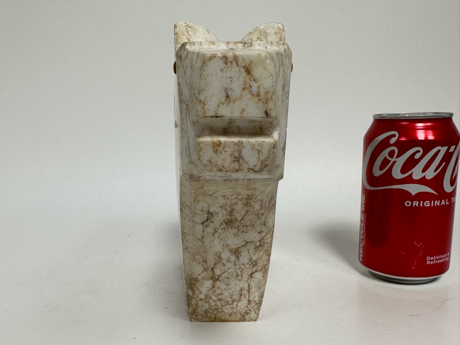 Hand Carved Colorado Alabaster 'White Canyon Bear' By Ernest (Bo) Mirabal 10W X 2.75D X 6.5H [Photo 7]