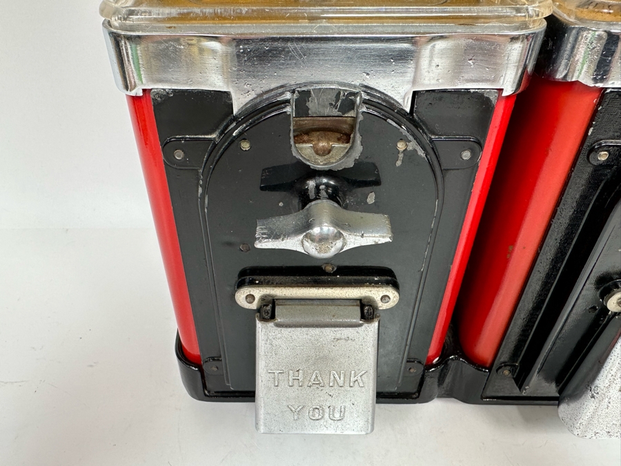 Double FORD Candy Ball Gumball Machine 1c Hard Candy Branded Ford For Your Protection With Key 12W X 7.5D X 15.5H [Photo 5]