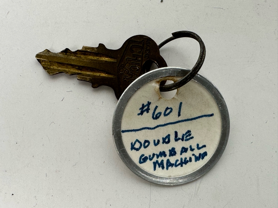 Double FORD Candy Ball Gumball Machine 1c Hard Candy Branded Ford For Your Protection With Key 12W X 7.5D X 15.5H [Photo 13]