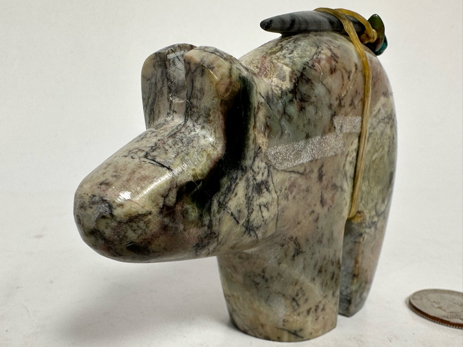 Signed Native American Zuni Fetish Of Bear Carved Bear 4W X 1D X 2.5H [Photo 12]