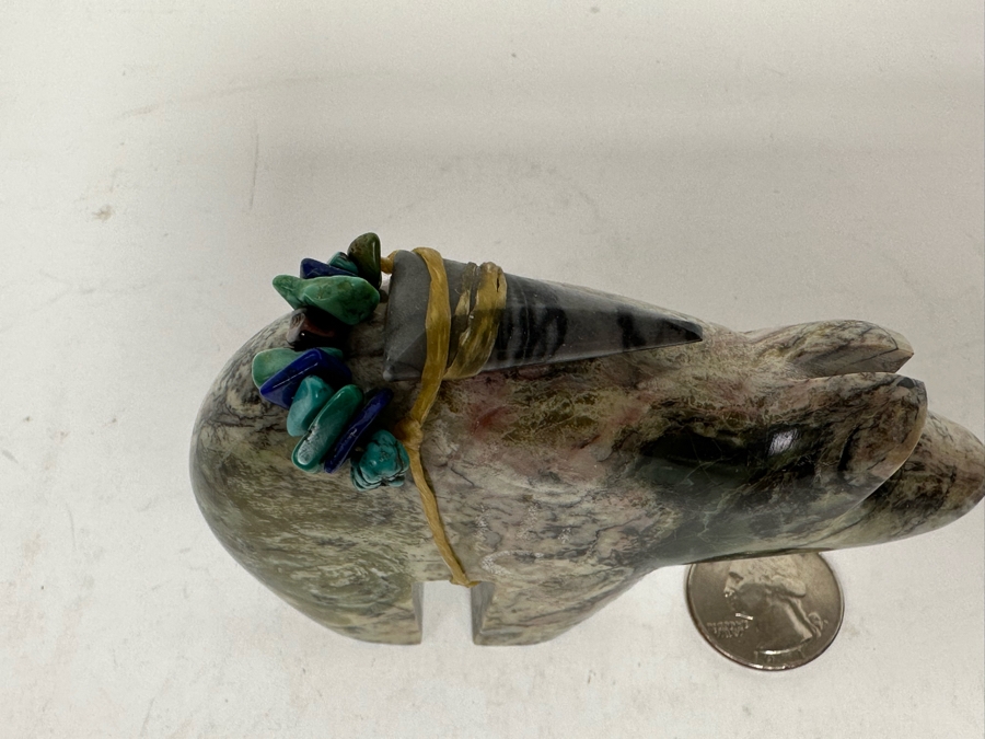 Signed Native American Zuni Fetish Of Bear Carved Bear 4W X 1D X 2.5H [Photo 5]