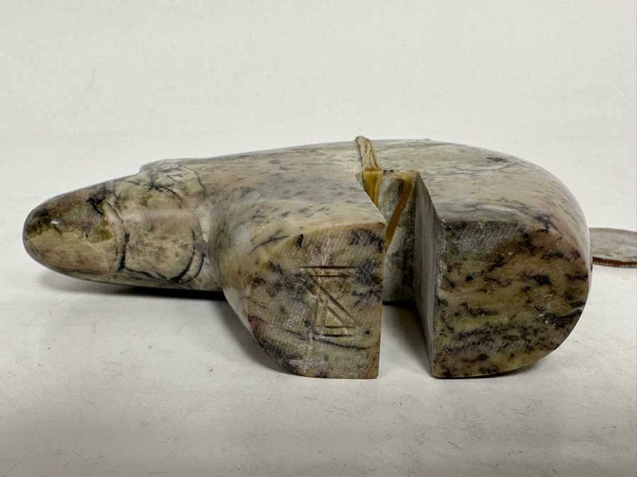 Signed Native American Zuni Fetish Of Bear Carved Bear 4W X 1D X 2.5H [Photo 14]