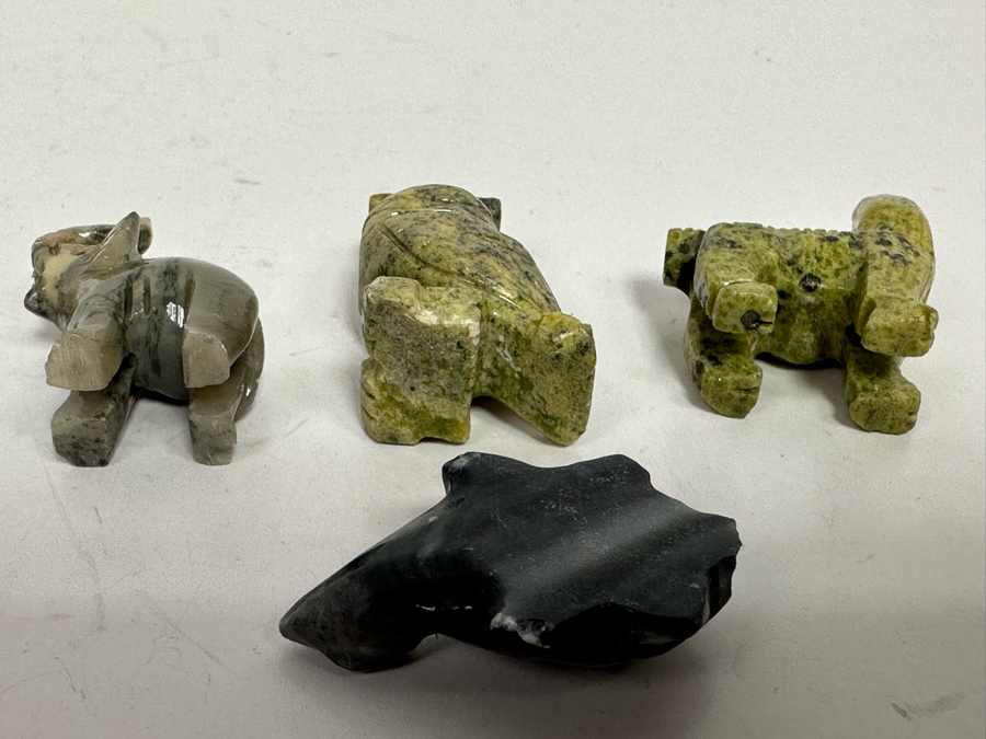 Set Of Four Carved Stone Miniature Animal Figurines [Photo 5]
